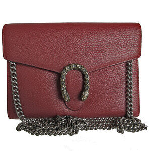 Gucci Dionysus shoulder bag dark red leather metal
